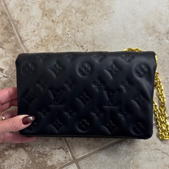 Dhgate Handbags - Perfect condition Black Clutch with Gold Chain